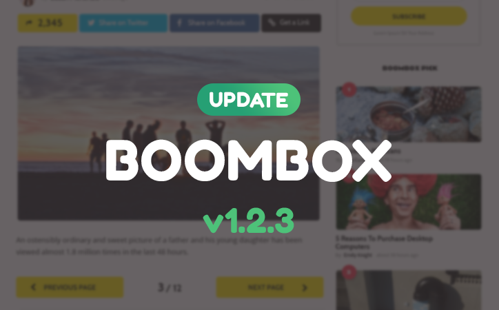 Update released for Boombox – V1.2.3
