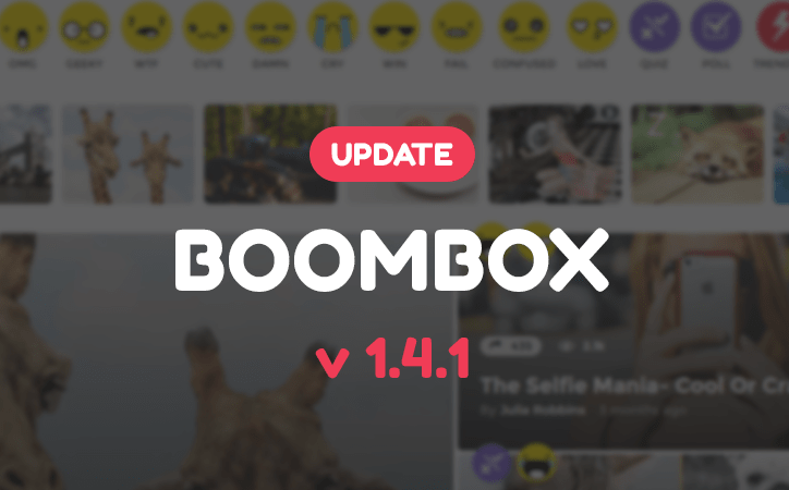 Update released for Boombox V 1.4.1
