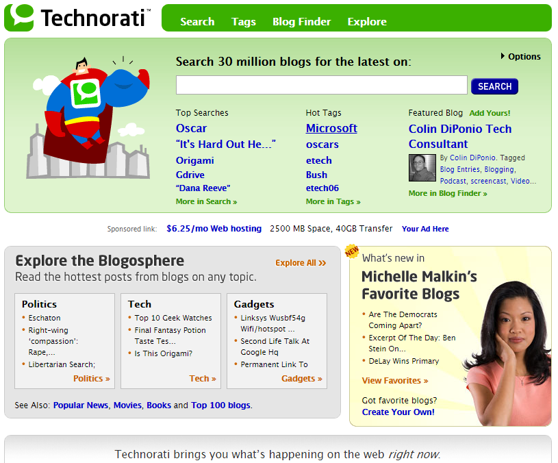 tag search by Technorati